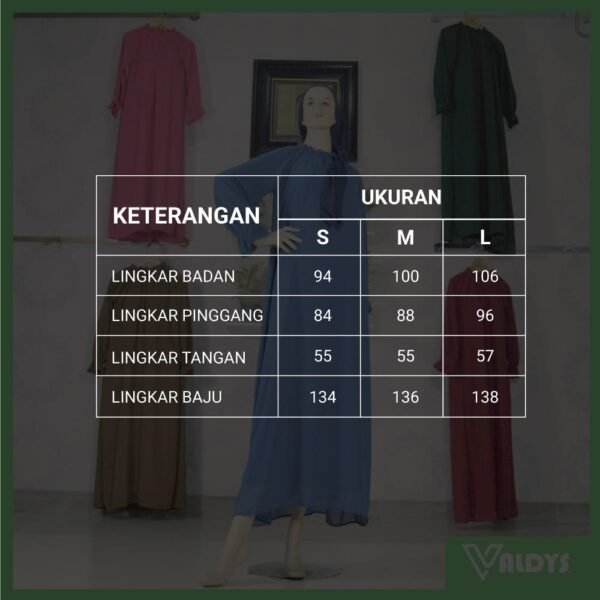 Valdys Hijab - NEW Farah Elegant Dress (Dress Baby Doll) - Gambar 9