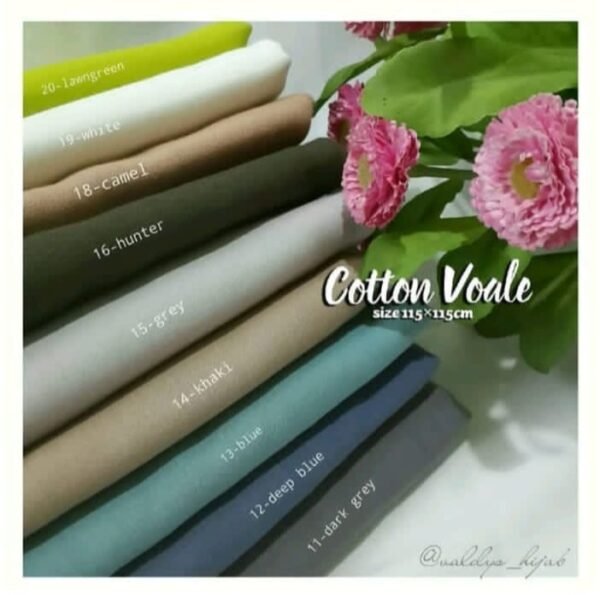 Valdys Hijab - Cotton Voal Premium (Hijab Segi Empat) - Gambar 4
