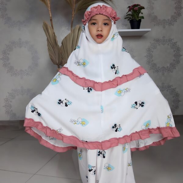 Valdys Hijab - Pretty Minnie Prayer Set Kids (Mukena Anak Katun Rayon Premium)