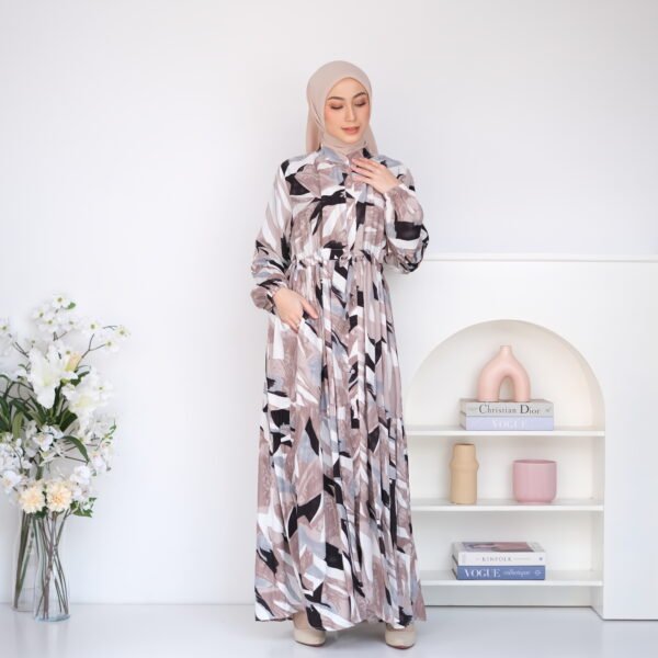 Valdys Hijab - Azela Dress (Daily Dress Motif Katun Rayon) - Gambar 3