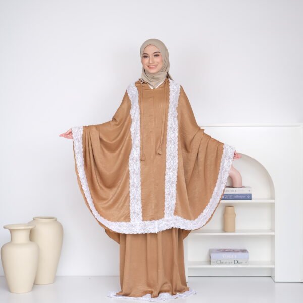 Valdys Hijab - Naeima Prayer Set (Mukena Dewasa 2in1 Santorini Silk Premium) - Gambar 6